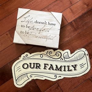 Two Home Decor Signs